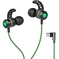 SpinBot BattleBudz C20 Wired in Ear Type C Gaming Earphones with LED Light |10mm Drivers| in-line Media Controls| Carry Case