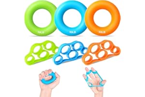 PNRSKTER Grip Strengthener, 6 Pcs Hand Grips Strengthener Finger Strengthener, Silicone Hand Strengthener Grip Trainer Forearm Strengthener for Stress Relief, Increase Grip Strength, Great for Rock Climbing
