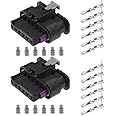 eMagTech 2x 6 Pin Car Tail Light Rear Lamp Plug Connector 61132359993 Compatible with BMW 1 2 3 4 Series F20 F21 F22 F23 F28 M2 F30 F31 F32 F33 F36 6 Pin Electrical Connector