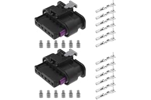 eMagTech 2pcs Connecteur de Feu Arrière de Voiture à 6 Broches 61132359993 Compatible avec BMW Série 1 2 3 4 F20 F21 F22 F23 F28 M2 F30 F31 F32 F33 F36 Connecteur Électrique à 6 Broches