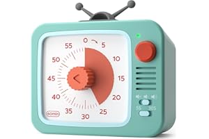 LIORQUE Minuteur Visuel Timer Enfant, 60 Minutes Chronometre Enfant et Compte à Rebours pour Enfants et Adultes, Silencieux Outil de Gestion du Temps pour Cuisine, Salle de Classe, (Blanc + Vert)