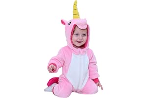 Doladola Pagliaccetto Onesies Unicorn per Animali in Flanella per Neonato
