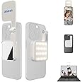 amaran Go Mini Phone Light, Magnetic LED with Dual Mirror Light, Adjustable 2700K-6500K CCT, 10 Lighting Effects, USB-C Fast Charging, Soft & Accurate Lighting for Mobile Creators (White)