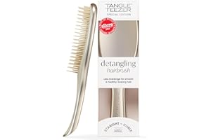 Tangle Teezer Ultimate Detangler, Brosse à Cheveux Démêlante pour Cheveux Secs et Mouillés, Picots à 2 Niveaux, Réduit la Casse, Élimine les Nœuds, Tous Types de Cheveux, Or Champagne Chrome