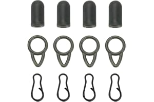 SG Store 16 Sets Micro Rig Wirbel Terminal Tackle Standard Run Ring Kit Für Karpfen Angeln Karpfen Grob Angeln Tackle Ringe Rigs Stecker