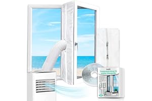 NEDIT Klimaanlage Fensterabdichtung - Klimaanlagenfenster Set (400cm) - Fensterabdichtung für Mobile Klimageräte - Universell einsetzbare Dichtung - Kompatibel mit allen Modellen - SCHNELL & EINFACH