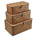 Produktbild 3 Stück Aufbewahrungsbox, WCIC Aufbewahrungskiste Deko Boxen Kästen Möbel Wohnaccessoires Aufbewahrungsboxen Seegras Körbe Kleine Größe+Mittlere Größe+Große Größe