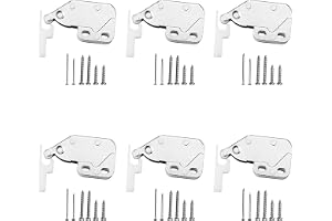 6 stycken fjädersnäpplås dörrlås mini snäpplås möbler snäpplås dörrlås dörr trycklås med motstycke lämplig för skåpdörr med s