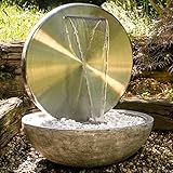 Durchmesser der runden Edelstahlwasserwand: ca. 55 cm