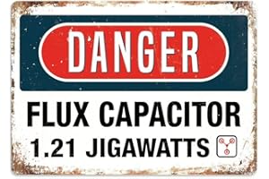 LBS4ALL Retro Back Futuro Flux Condensador Pub Shed Bar Hombre Cave Metal Vintage Signo