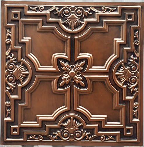 PL16 faux painted antique brass ceiling tiles 3D embossed cafe pub shop art Decoration wall panels 10pieces/lot