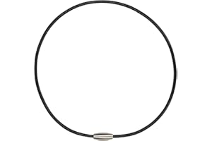 Zinngeschenke Lederband glatt schwarz, Halsband rund mit Magnetverschluss aus Edelstahl, Länge 50 cm, Stärke 3,0 mm