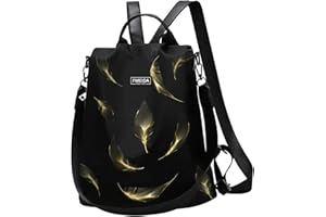 Fmeida Sac à Dos Femme Anti-vol, Petit Sacs à Main en Nylon 2 en 1 Porté Épaule pour Fille, Léger et Imperméable, Idéal pour Voyage, Shopping, Travail, Loisirs, École, Collèges