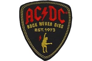 ROCK OFF OFFICIALLY LICENSED PRODUCTS Écusson tissé officiel AC/DC Rock Never Dies