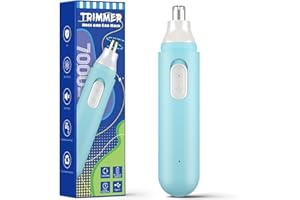 BRIGIN Ear and Nose Hair Trimmer for Men,2022Professional Painless Battery-Operated Nose Hair Trimmer Men, Nose Ear & Facial Hair Trimmer for Men Women， Easy to Clean (Rechargeable Model-Blue)