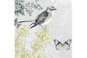 CRAFTYTHINGS Crafty Things 4 x Paper Napkins - Quiet Scene with Bird - Ideal for Decoupage/Napkin Art