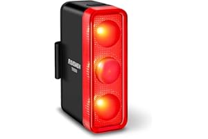 RAVEMEN TR350 Feu Arrière de Vélo, Feu de freinage 350 lumens pour vélo arrière Visible de Jour et de Nuit pour l'équitation Urbaine 6 Modes USB-C Rechargeable
