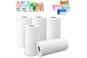 TOYOGO Thermal Paper Roll 57 × 25mm / 2.2 * 1.2in BPA-Free Non-Adhesive Camera Print Paper for TOYOGO Kids Instant Print Camera, Pack of 5