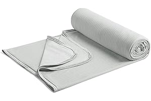 ‎MARCHPOWER Marchpower Sommerdecke Mikrofaser Arc-Chill, Selbstkühlende Kühldecke mit Japanische Q-Max＞0.5, Kühl und Gemütlich, 2 in 1 Doppelseitig weiche Kuscheldecke Sofadecke Reisedecke(150 * 200cm Grau)