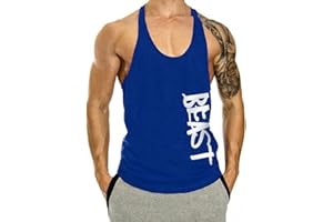 WAZZAP Homme Beast Musculation Débardeurs Fitness Gym Bodybuilding Tank Top Sport Stringer sans Manches T-Shirt