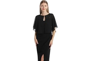 HOTSHAWL Chales y capelets suaves de gasa para vestido de noche, boda, capa de chal, accesorios para mujer estilo años 20