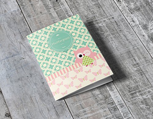 Mutterpass/Mutter-Kind-Pass Hülle 3-teilig Eule & Schmetterling Schutzhülle personalisierbar mit Namen (Deutschland/Österreich) - 7