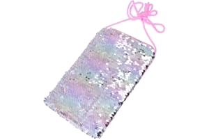 TENDYCOCO Pailletten Umhängetasche Flip Paillette Münzfach vertikal Handy Geldbeutel reversible Paillettenhand Glitzern Umhängetasche bling Telefongeldbeutel mini für Frauen Mädchen Kinder Kinder