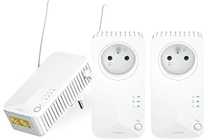 PLWF600TRIFRV2 Strong CPL 600 Mbps | Pack de 3 | Prise filtrée | Port Ethernet | Compatible boxs Internet | Idéal Multi TV | Streaming HD | Prêt à l'emploi | Garantie 4 Ans