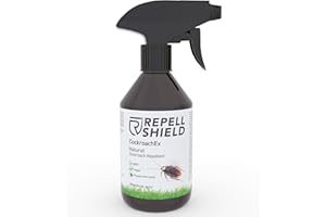 RepellShield Spray Anti Cafards - 250ml - Menthe Poivrée Ultra Concentrée - Non Tachant - Protection Longue Durée - Produit Anti Cafard Puissant pour Jardin, Maison, Garage - Fabriqué en Allemagne