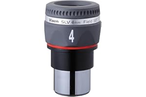Vixen Okular SLV 4mm 1,25" - Schwarz, Manueller Fokus, Mehrfach beschichtet, 0,87° Gesichtsfeld, Ideal für Anfänger und Astronomen