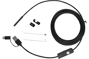 SRLWMYI Caméra d'inspection 3.5M Camera Endoscopique Endoscope Camera Serpent Endoscopique avec Lumières LED Camera Canalisation Compatible Android et iOS iPhone iPad Samsung Inspections Précises