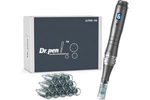 ‎DR. PEN Dr.Pen Ultima M8 Microneedling Pen, Original Dr Pen Elektrisch Microneedling Machine Professionell Microneedle Pen Kit für Gesicht Körper Haar Bart Wachstum Geschenk - 12 Patronen