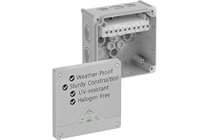 Spelsberg Abox 060-6² Professionelle IP66-Abzweigdose mit erhöhtem Schraubklemmenblock, VDE-zertifiziert, interne Befestigungspunkte für Industrie & Außenbereich (Grau)