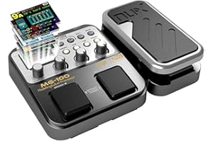 Asmuse Guitar Multi Effect Pedal MG100 Professional Processor with 58 Drum Types 55 Effect Modes 40s Looping 10 Sounds 3 EQ Tuner for Electric Guitar Bass