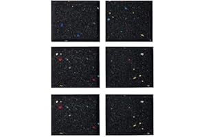 Nicoman Treadmill Mat Pad Heavy Duty Fitness Gym Treadmill Pad, High Density Floors Carpets Protectors Home Gym Anti-slip Shock Absorbent 15mm 10 x 10cm (Galaxy Black, 6 Pack)