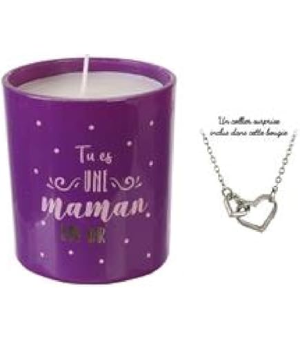 1 Bougie Parfumee Avec Bijoux Collier Amour Love Fleur De Printemps Fete Evenement