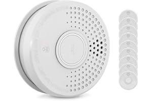 SHD by OneConcept Rauchmelder, 10x Mini-Rauchmelder, Feuermelder mit Batterie, Rauchmelder 10er-Set für Küche, Büro, Wohnwagen, Optischer Sensor Brandmelder mit Testfunktion & Stummschaltung