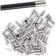 120 Pcs Bicycle Brake Cable Caps Alloy Bike Brake Cable End Crimp Caps