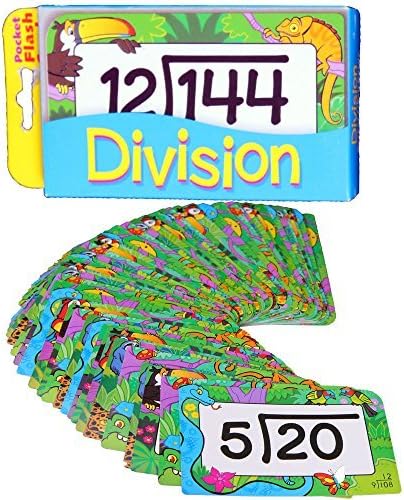 DIVISION New Pocket Flash Cards 56pk Maths See n Say Number by JUSTSAVE
