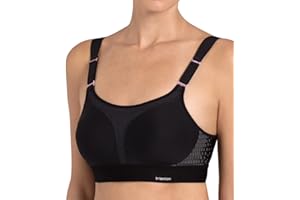TriAction Damski biustonosz Extreme Lite N Ex Sport bez fiszbin, czarny, 70D