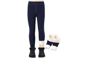 Kefiyis Leggins Termicos Niña Forro Polar Leggings Niña Largos Invierno Algodón Mallas Calentitos Pantalon