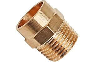 Löt Fitting 4243G Übergang Nippel i-AG Muffe zum Löten für Kupfer Rohr Außendurchmesser 22mm mit 1/2" Rohr Zoll Außengewinde Anschluss Trinkwasser geeignet Gewinde Verbinder