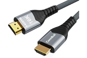 ConnBull 16K 10K 8K HDMI 2.2 Cable 96Gbps 6.6FT/2M, Ultra High Speed HDMI Braided Cord Support 4K@480Hz 8K@240Hz, HDCP 2.2&2.3, Dynamic HDR, eARC,DTS:X, Compatible with Roku TV/HDTV/PS5/Blu-ray