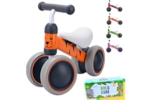BOLDCUBE My First Bike Baby Balance Bike 1 Year Old Baby Gifts Trike Garden Toys Toddler Push Ride On Walker with No Pedals 1st Birthday Present for Boys Girls Age from 6 Months Old