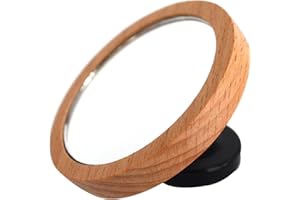 UPTTHOW Miroir expresso avec lentille réfléchissante - Observation du débit - Base en bois magnétique - Accessoire pour machine à café - Accessoire pour la maison, le barista ou le bar