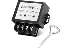 MZHOU Convertidor reductor de CC de 24V a 12V, CC 15V-35V a 12V 10A máx. 120W, transformador de potencia, mini módulo para monitoreo de ayudas reguladoras, automóviles, camiones, etc.