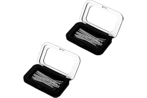 PENITUE 2pcs Magnetic Needle Holder Case, Strong Magnet Embroidery Sewing Pin Organizer Minder Box with Clear Lid Portable Needle Keeper for Sewing Quilting Crafts Supplies Bobby Pin Paper Clips (Black)