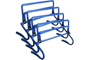 JELEX Set di 4 ostacoli da allenamento regolabili in altezza, diverse misure, per esercizi interni ed esterni, in materiale plastico resistente