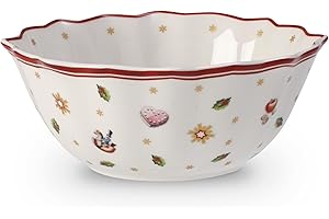 Villeroy & Boch - Toy's Delight Kleine Schale, Gebäckschale Weihnachten, Weihnachten Schale, Schüssel, Plätzchenschale, Weihnachtsschüssel Klein, Weihnachtsgeschirr, Müslischale, Premium Porzellan