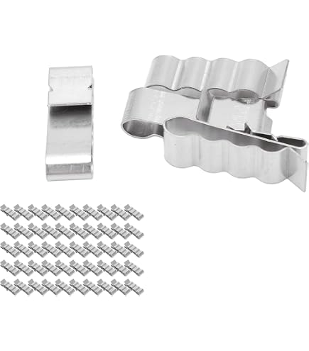 Produktbild von 50 Solar-Kabel-Clips Aus Edelstahl – Wasserablauf-Clips Für PV-Rahmen, Passend Für 30–40 Mm Modulstärke, Für Wohnmobil, Boot Und Wandmontage